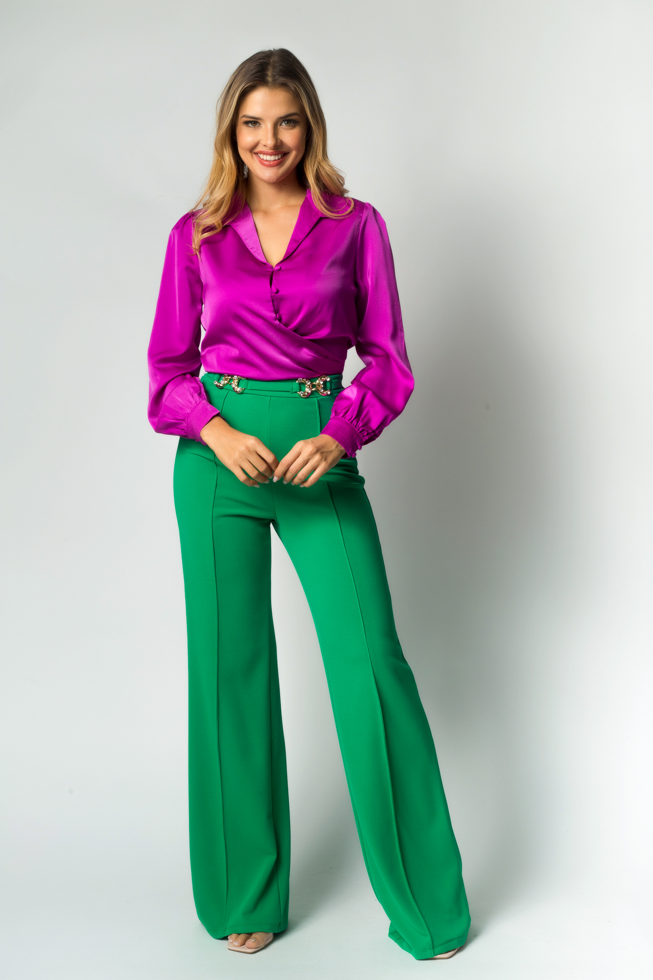 Blusa Violeta Manga Larga