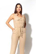 Enterizo Beige de cordón con botones - Imagen 3