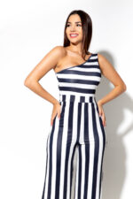 Enterizo de rayas azul de un hombro - Imagen 4