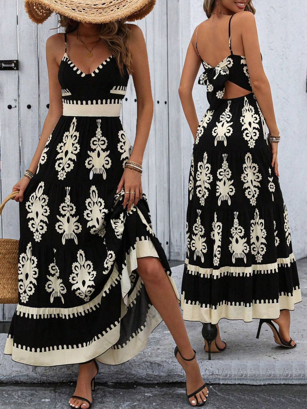 WhatsApp Image 2024-10-22 at 2.06.33 PM Vestido estampado bohemio - Imagen 1
