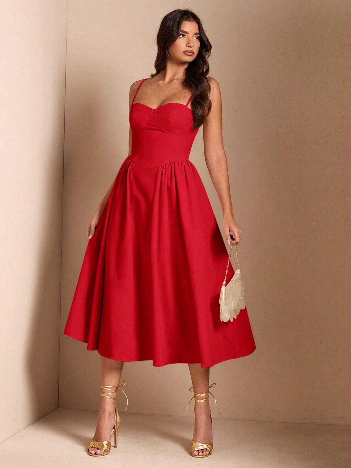 WhatsApp Image 2025-04-08 at 7.39.48 AM Vestido Midi Elegante Rojo - Imagen 1