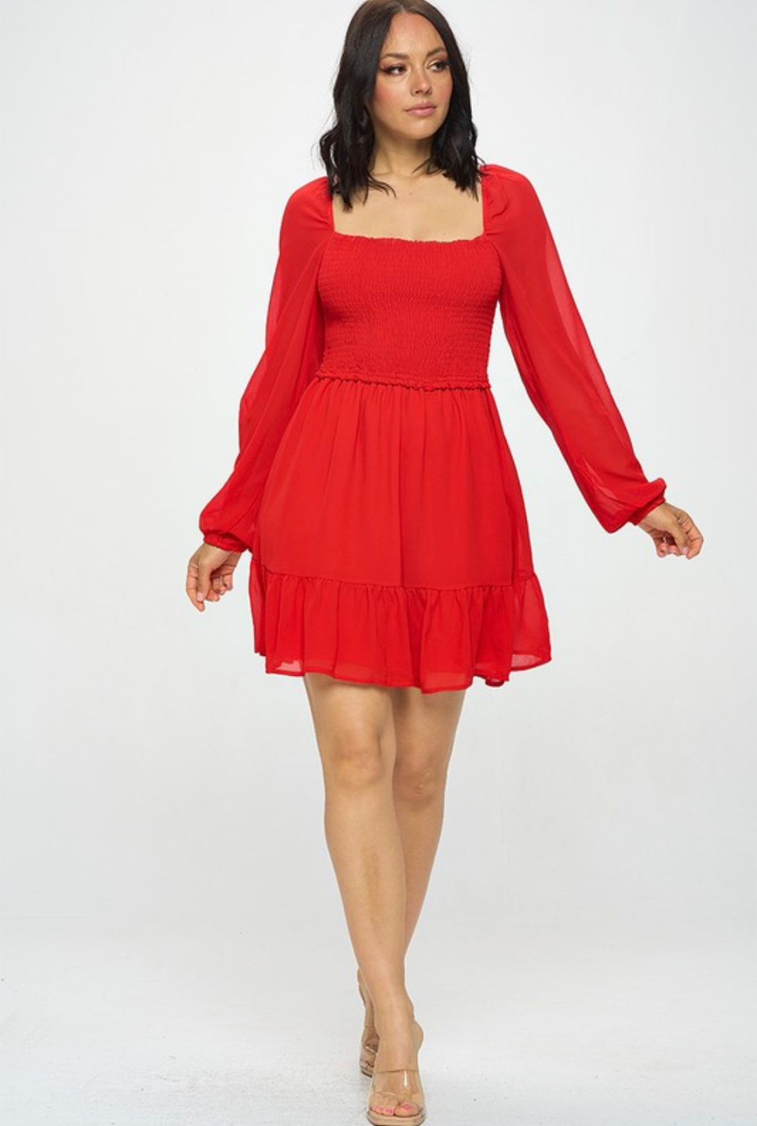 WhatsApp Image 2025-07-29 at 8.41.14 PM (1) Vestido de Manga Larga Rojo - Imagen 1