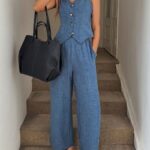 Conjunto Casual Azul de Dos Piezas